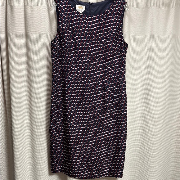 Talbots Vintage Silk Shift Dress Women’s SZ 14 Nautical chain print old money - Picture 1 of 7